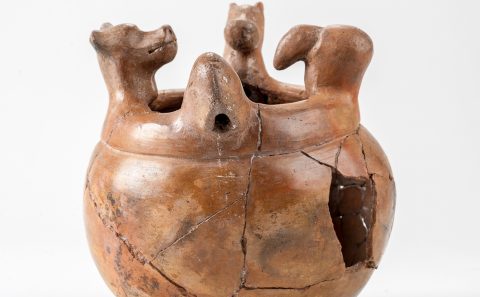 Ceramic Bowl with Four Heads