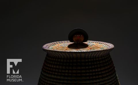 Coiled Basket With Doll Lid