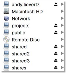 Macintosh Pre-Migration Network Volumes
