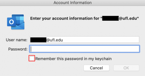 mac password outlook prompt