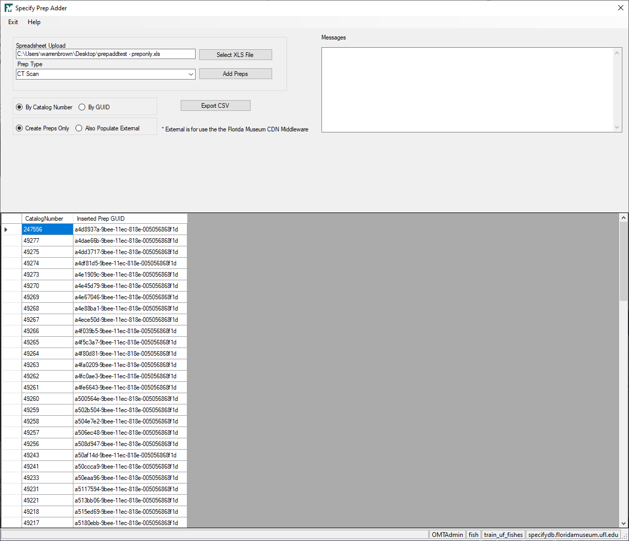 Specify Prep Add Tool Office of Museum Technology