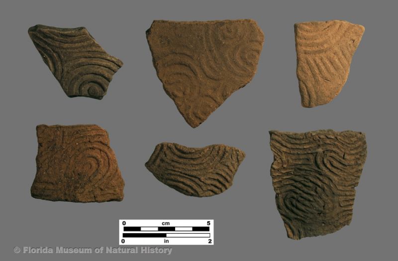 Swift Creek Complicated Stamped body sherds