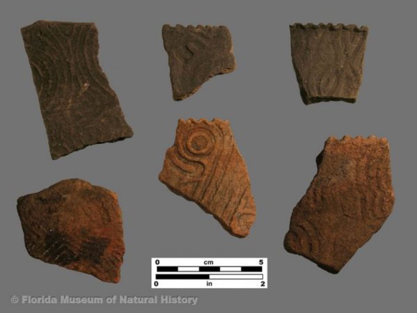 Swift Creek Complicated Stamped rims, early variety