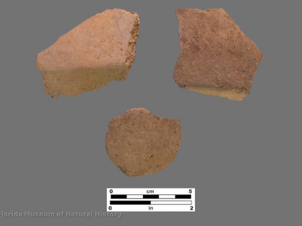 3 sherds of plain pottery