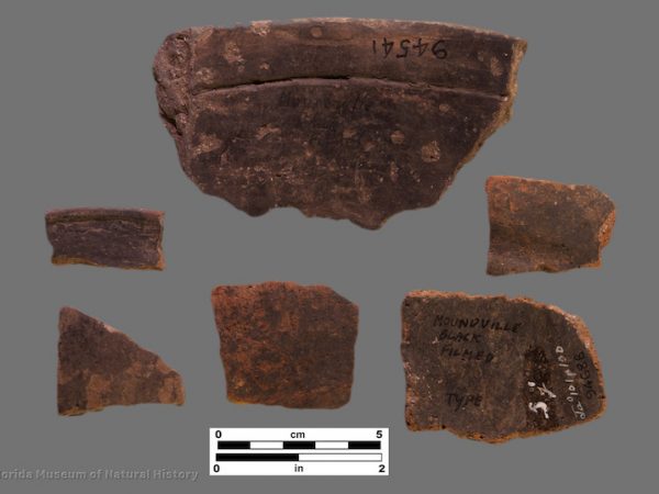 6 sherds with matte black surfaces