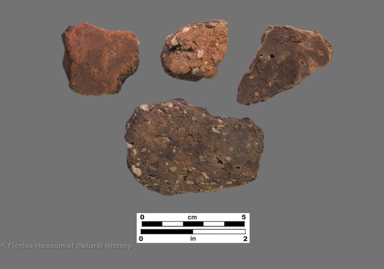 4 sherds with coarse grog temper