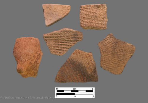 6 sherds with fine check stamping
