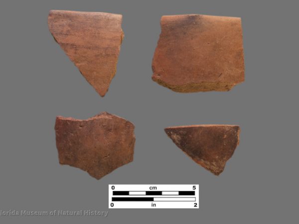 4 sherds with smoothed plain surfaces