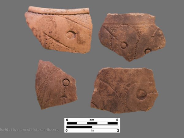 4 sherds with complex incising and punctation