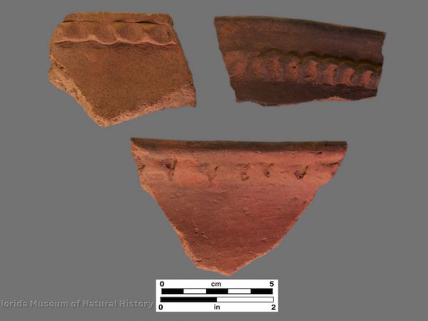 3 sherds with pinched rims