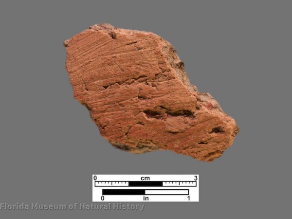 1 sherd with rough brushing