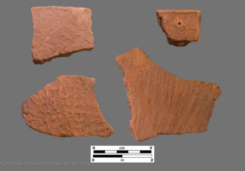 4 sherds with check stamping