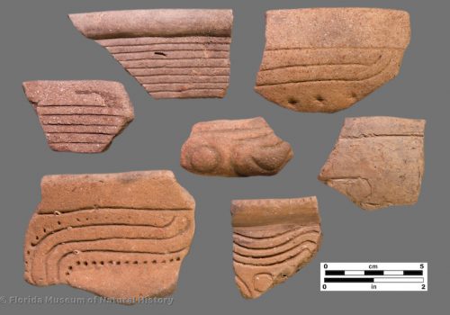 7 sherds with straight and curvilinear incisions
