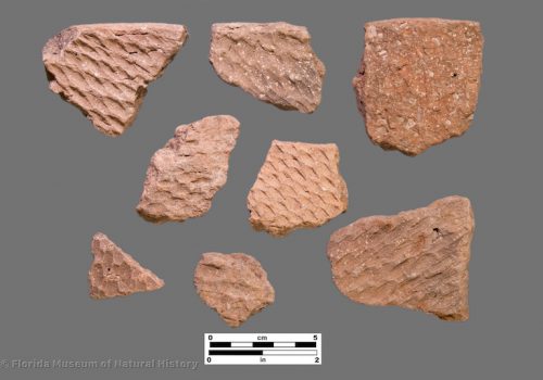 8 sherds with coarse woven impressions