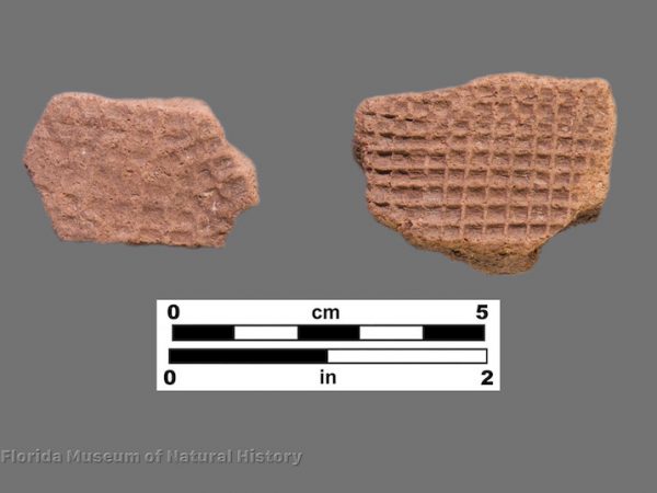 2 sherds with check stamping