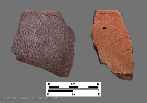 2 sherds with fine cord marking