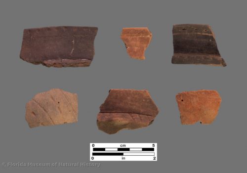 6 sherds with very fine engraving and punctation