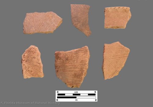 6 sherds with fine brushed surface