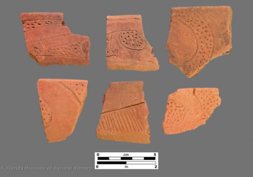 6 sherds with zoned punctation