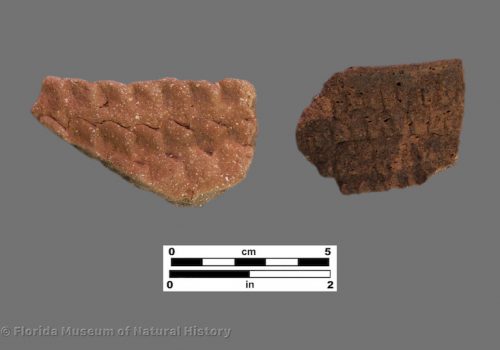 2 rims sherds with corrugated banding