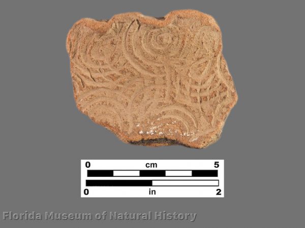 Swift Creek Complicated Stamped, crenulated rim