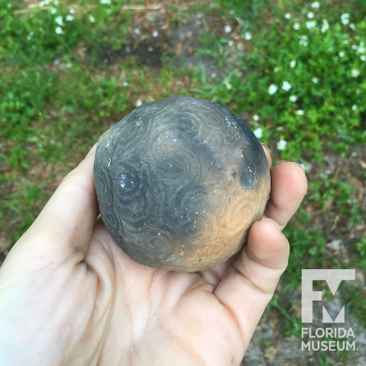 Blackened clay ball