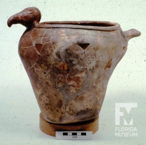 pot with bird head and tail