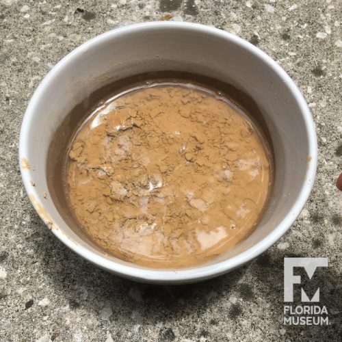 bowl of clay sitting in water