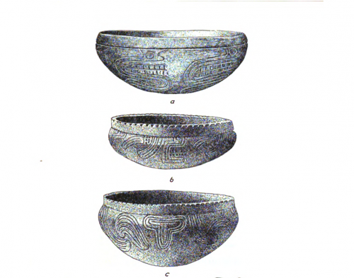 Illustrations of pottery bowls