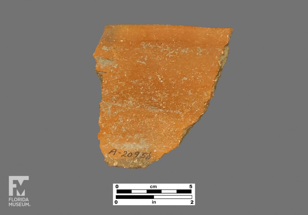 Formal artifact photo of a painted sherd.