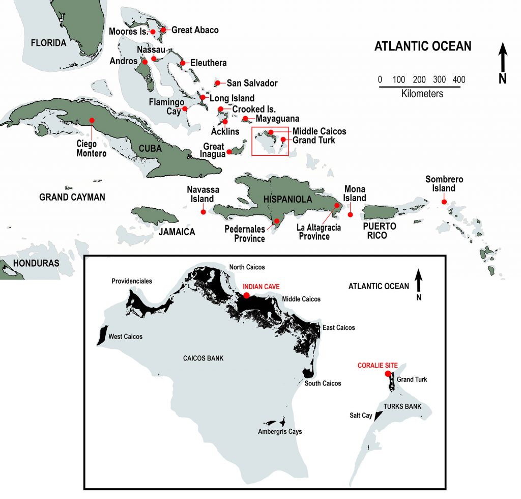 map of Lucayan Archipelago, Greater Antilles, and northern Lesser Antilles