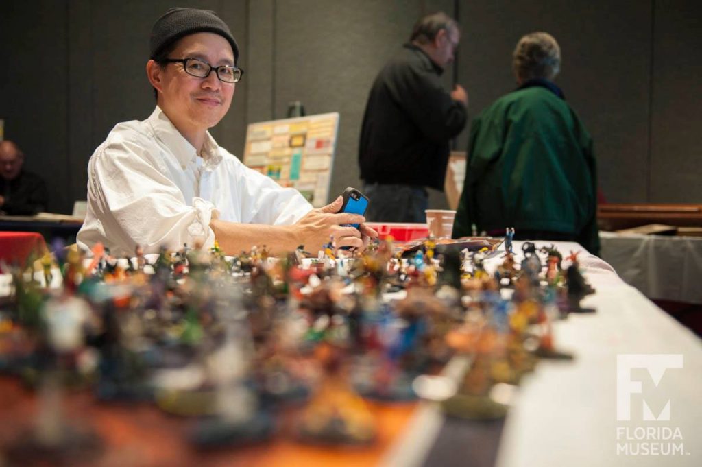 collector with his miniatures