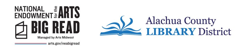 logos for the Alachua County Library and the NEA Big Reads program