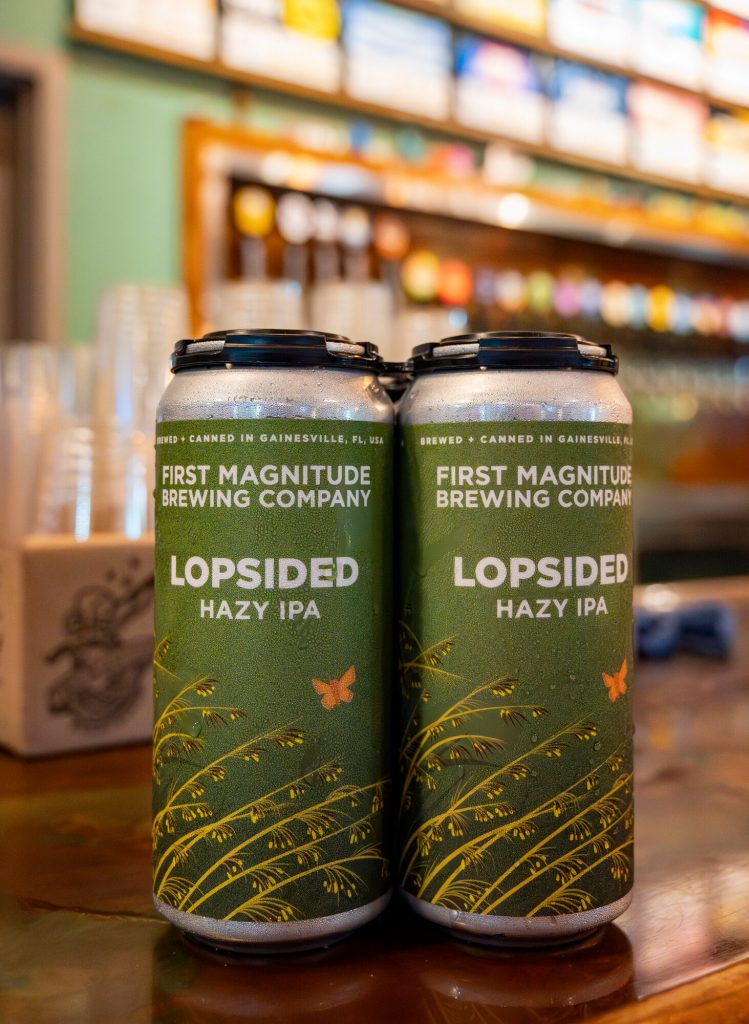 Cans of Lopsided Hazy IPA