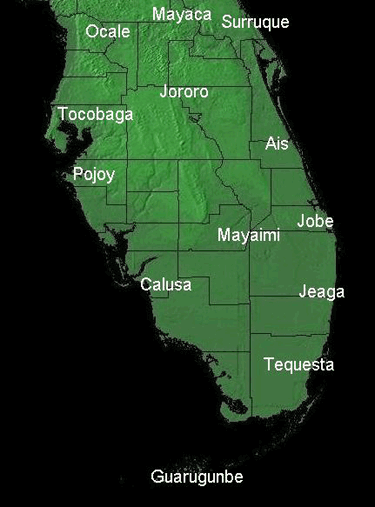 Map of South Florida sites