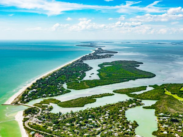 aerial view of Captiva Island and Buck Key