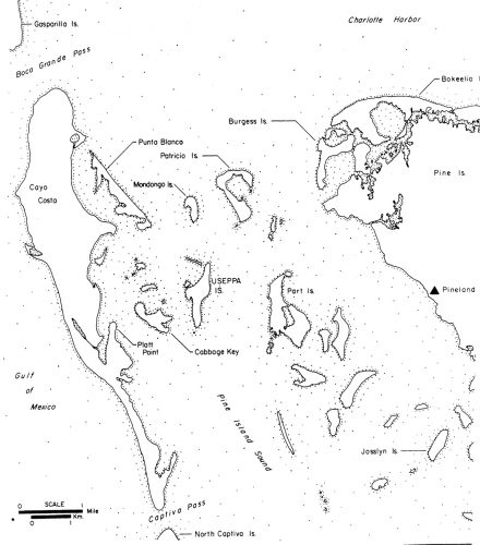 map showing Cabbage Key