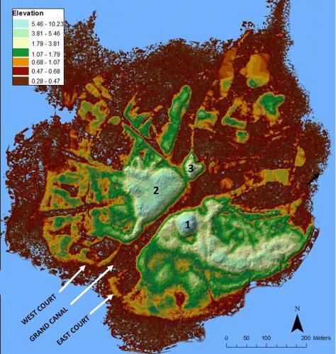 LiDAR map of Mound Key