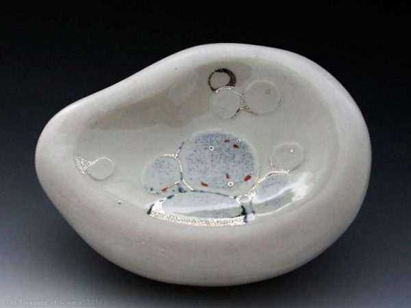 magnified images of tissue painted on ceramic