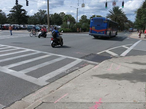 photo of traffic at an intersection