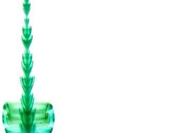 colored liquid dropped into water