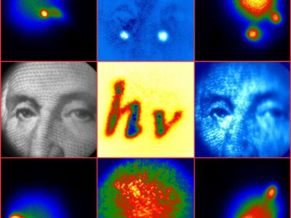 several frames of laser-treated material