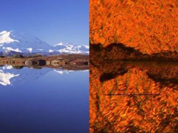 image of mountain and image of fractal zirconium oxide ceramic