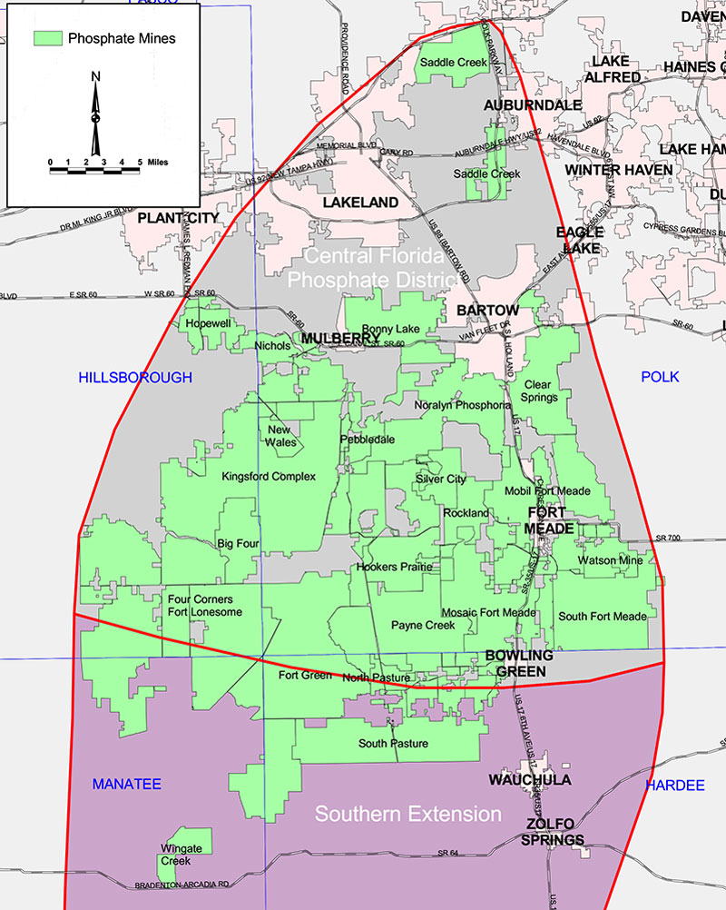 phosphate mines map