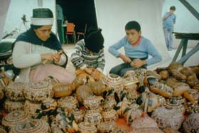 "Gourd carvers, Huancayo, Peru" Photo by Roy C. Craven