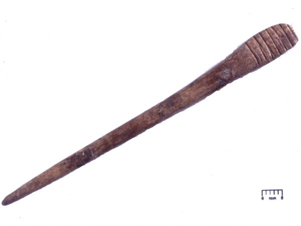 Scribed bone pin