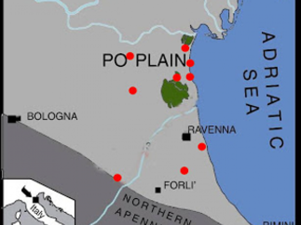Map of Po Plain