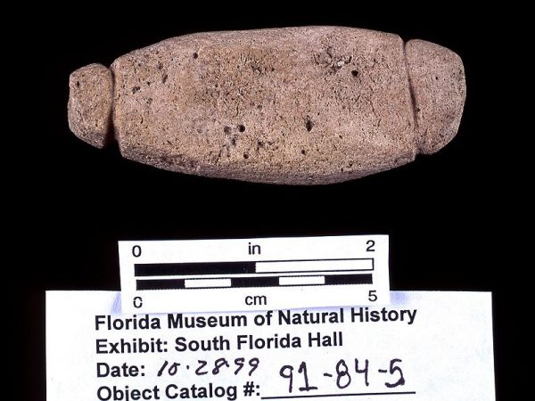 Sinker, limestone, A.D. 500-1500, Gordon’s Pass Midden, Collier Co. (91-84-5)