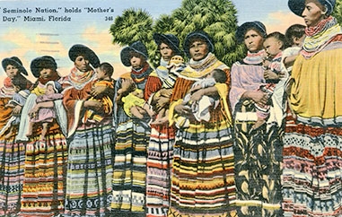 Figure 13: Seminole Women with hairboard hairstyle (2013-7-16). Donated by Austin Bell.