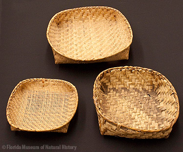 Figure 4: Sieve baskets, Miccosukee. Collected by John M. Goggin (3933-92917, 92907, 92903).